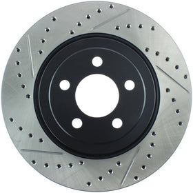 StopTech 05-09 Chrysler 300 (5.7L V8 exc SRT-8) Front Right Slotted & Drilled Rotor - 0