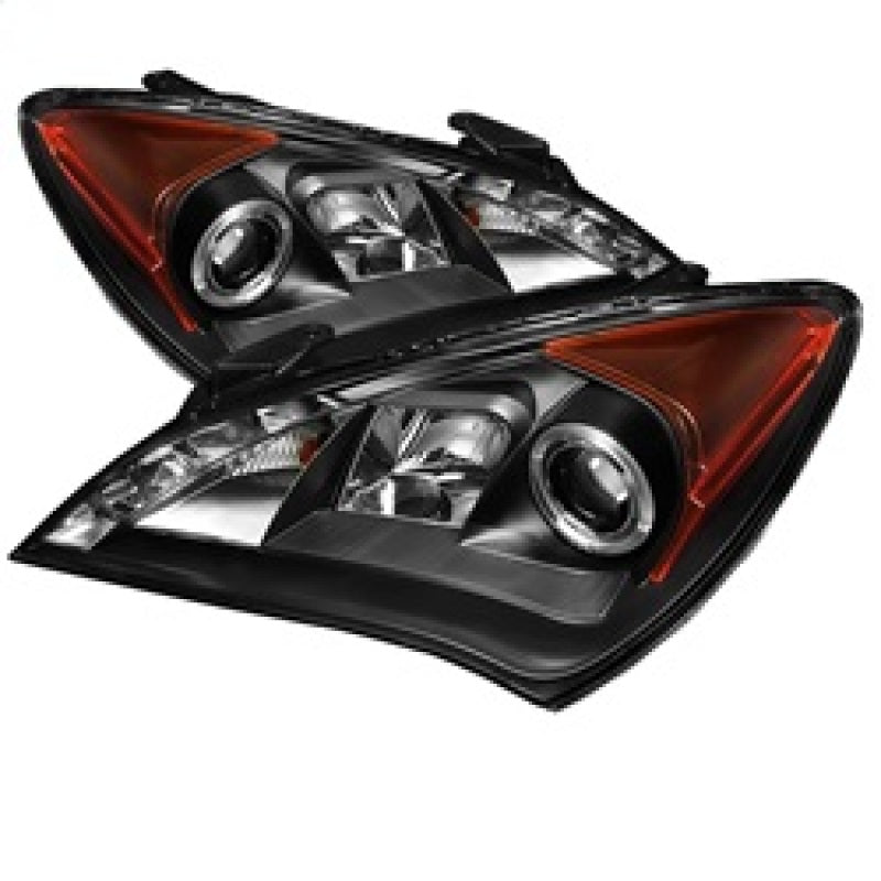 Spyder Hyundai Genesis 10-12 Projector Halogen Model- LED Halo DRL Blk PRO-YD-HYGEN09-DRL-BK - 0