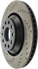 StopTech 09-13 VW CC 3.6L VR6 / 08-09 & 12 Golf R/Golf R32 Drilled Right Rear Rotor-6