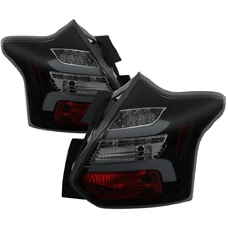 Spyder 12-14 Ford Focus 5DR LED Tail Lights - Black Smoke (ALT-YD-FF12-LED-BSM) - 0