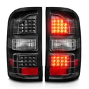 ANZO 2014-2018 GMC Sierra LED Tail Lights Black Housing Clear Lens-7