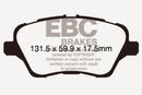EBC 2017+ Ford Fiesta (MK7) Bluestuff Front Brake Pads-3