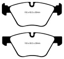EBC 08-10 BMW 128 3.0 Yellowstuff Front Brake Pads-4