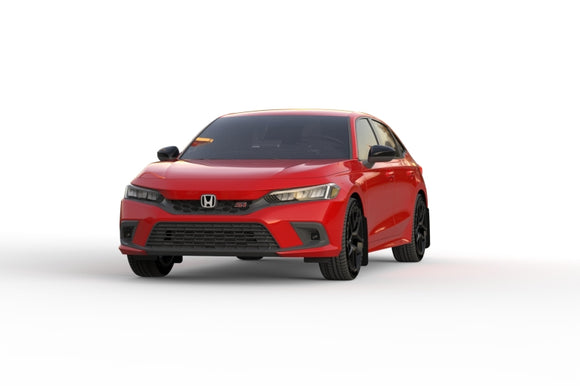 Rally Armor 22-26 Honda Civic/Civic Si/Sport Black UR Mud Flap w/Red Logo