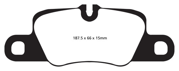 EBC 12-15 Porsche 911 (991) (Cast Iron Rotor only) 3.8 Carrera S Redstuff Rear Brake Pads