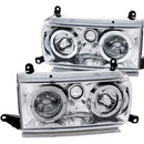 ANZO 1991-1994 Toyota Land Cruiser Crystal Headlights w/ Halo Chrome-2