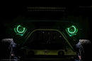 Oracle 7in High Powered LED Headlights - Black Bezel - Green-9