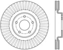 StopTech 13-15 Nissan Pathfinder Slotted Front Right Rotor-5