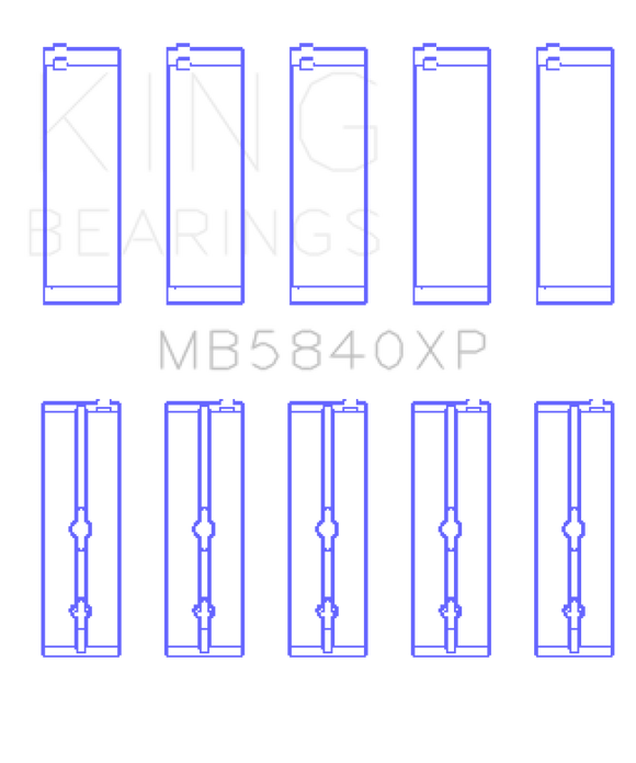 King Engine Bearings Chrysler/Dodge Gen 3 Hemi 5.7L/6.1L/6.4L Crankshaft Main Bearing Set (Set of 5)