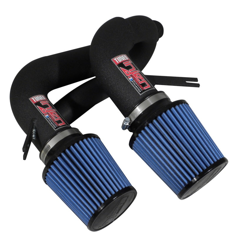 Injen 08-09 535i E60 3.0L L6 Twin intake & AMSOIL Filters Wrinkle Black Short Ram Intake - 0