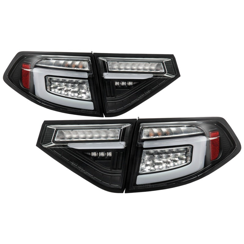 Spyder 08-14 Subara Impreza WRX Hatchback LED Tail Lights Seq Signal Black ALT-YD-SI085D-SEQ-BK - 0