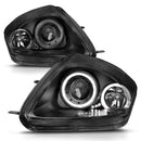 ANZO 2000-2005 Mitsubishi Eclipse Projector Headlights w/ Halo Black-13