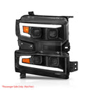 ANZO 19-22 Chevrolet Silverado 1500 LED Proj HL w/Lgt Bar SwBk Seq. Blk w/In. Light - Passenger Side-13