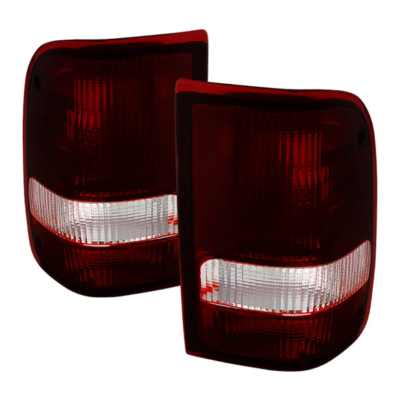 xTune Ford Ranger 93-97 OE Style Tail Lights Red Smoked ALT-JH-FR93-OE-RSM