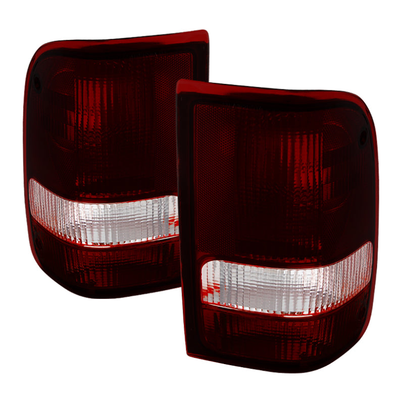 Xtune Ford Ranger 93-97 OE Style Tail Lights Red Smoked ALT-JH-FR93-OE-RSM - 0