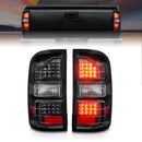 ANZO 2014-2018 GMC Sierra LED Tail Lights Black Housing Clear Lens-1