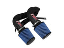 Injen 08-09 535i E60 3.0L L6 Twin intake & AMSOIL Filters Wrinkle Black Short Ram Intake-3