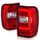 ANZO 2001-2011 Ford  Ranger LED Tail Lights w/ Light Bar Chrome Housing Red/Clear Lens-6