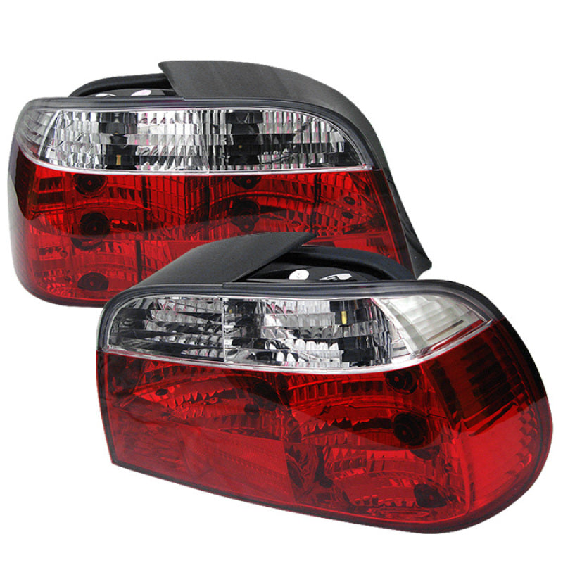 Spyder BMW E38 7-Series 95-01 Crystal Tail Lights Red Clear ALT-YD-BE3895-RC - 0