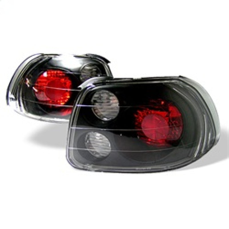 Spyder Honda Del Sol 93-97 Euro Style Tail Lights Black ALT-YD-HDS93-BK - 0