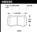 Hawk 07-08 Acura TL Type S DTC-60 Race Front Brake Pads-4