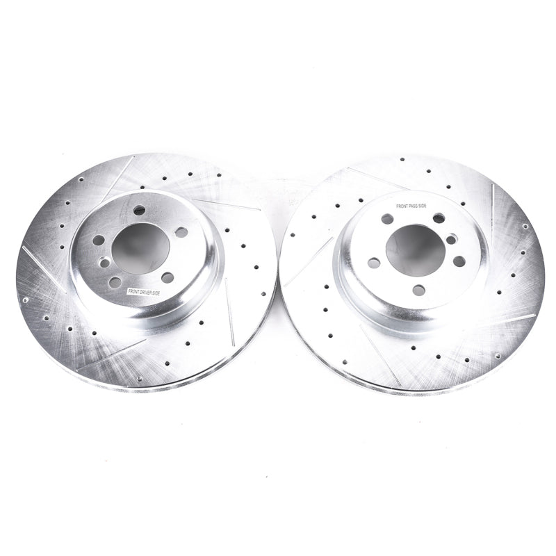 Power Stop 13-15 BMW 335i Front Evolution Drilled & Slotted Rotors - Pair - 0