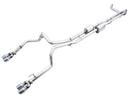 AWE Tuning 4th Gen GM 1500 6.2L 0FG Cat-Back Split Rear Exit (w/ Bumper Cutouts) - Quad Chrome Tips-1