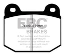 EBC 99-03 Mitsubishi Lancer Evolution 2.0 Turbo Bluestuff Rear Brake Pads-5