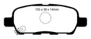 EBC 10-13 Infiniti FX35 3.5 Greenstuff Rear Brake Pads-11