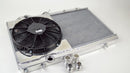 CSF 96-07 Mitsubishi Evo 4/5/6/7/8/9 Full-Slim Radiator w/12in Fan & Shroud/-16AN & Slip On Fitting-1