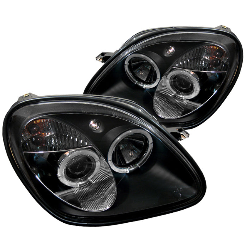 Spyder Mercedes Benz SLK 98-04 1PC Projector Halogen Model- LED Halo Blk PRO-YD-MBSLK98-1PC-HL-BK - 0