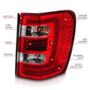 ANZO 1999-2004 Jeep Grand Cherokee LED Tail Lights w/ Light Bar Chrome Housing Red/Clear Lens-8