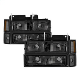 xTune Chevy Suburban 94-98 Headlights w/ Corner & Parking Lights 8pcs Smoked HD-JH-CCK88-AM-SM-SET - 0