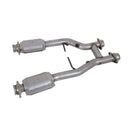 BBK 96-04 Mustang 4.6 GT / Cobra Short Mid H Pipe w Catalytic Converters 2-1/2 For Long Tube Headers-3
