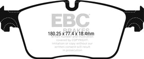 EBC 15-17 Jaguar XF 3.0L Redstuff Front Brake Pads - 0