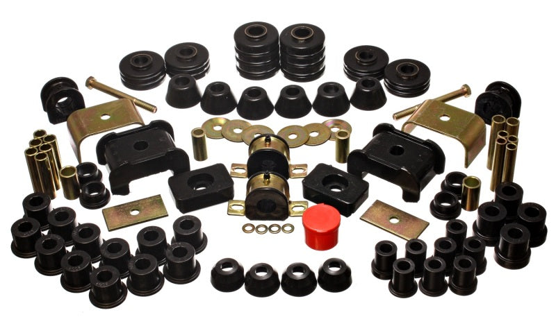 Energy Suspension 73-80 Chev/GMC 4WD w/Aftermarket Front Springs Black Hyper-Flex Master Bushing Set - 0