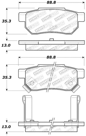 StopTech Performance 90-01 Integra (exc. Type R)/90-93 Civic EX Coupe w rear disc & abs/99-00 Civic - 0