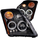 ANZO 2007-2012 Nissan Sentra Projector Headlights Black-2
