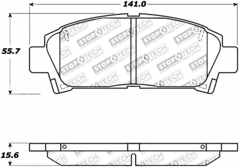 StopTech Performance 92-95 Toyota MR2 Turbo Front Brake Pads - 0