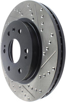 StopTech 05-10 GMC Sierra 1500 (w Rear Drum) / 07-09 GMC Yukon Front Left Slotted & Drilled Rotor-13