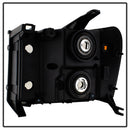 xTune GMC Sierra 07-13 Crystal Headlights Black HD-JH-GSIE07-AM-BK-11