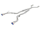 aFe Takeda 2.5in 304 SS Cat-Back Exhaust System w/ Blue Flame Tips 16-18 Infiniti Q50 V6-3.0L (tt)-1