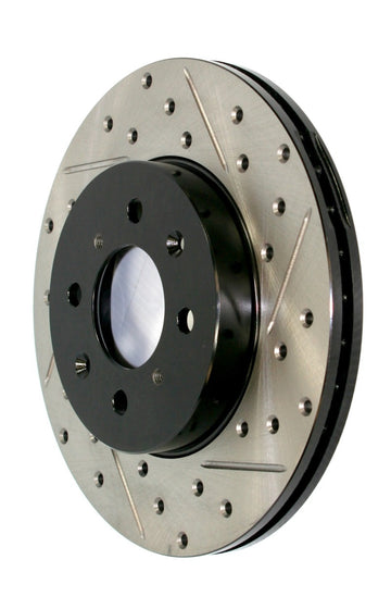 StopTech Power Slot 84-85 Nissan 300ZX Slotted & Drilled Right Front Rotor - 0