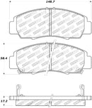 StopTech Street Touring 04-09 Acura TSX / 09 Accord V6 Coupe ONLY Front Brake Pads-7