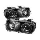 Spyder Acura Integra 94-97 Projector Headlights LED Halo -Black High H1 Low 9006 PRO-YD-AI94-HL-BK-1