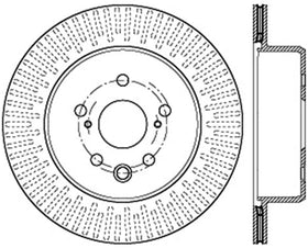 StopTech 13-14 Lexus GS300/350/400/430 Slotted Sport Rear Left Brake Rotor - 0