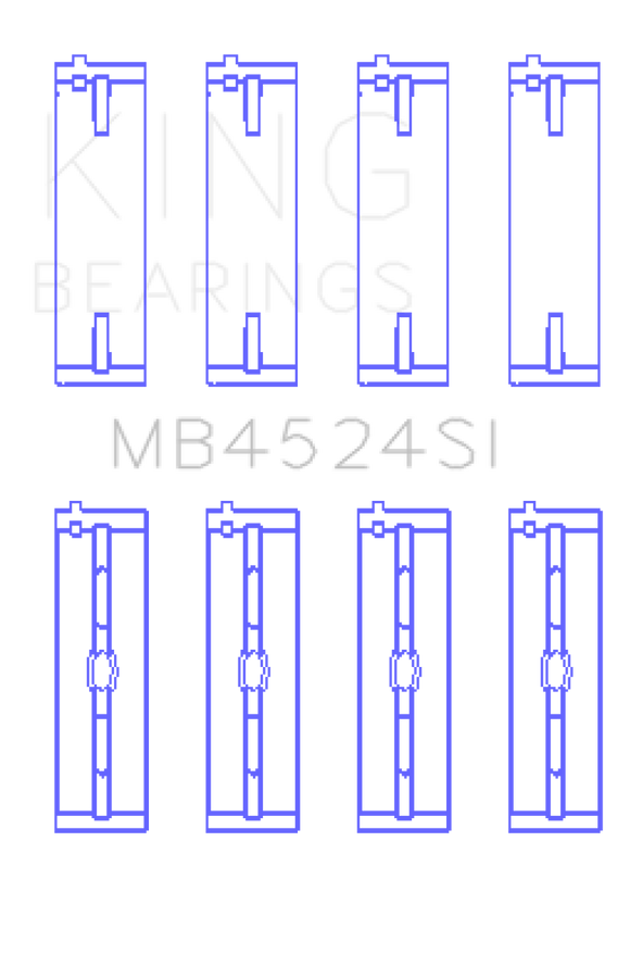 King Bearings Nissan VR38DETT VQ35HR VQ37HR Performance Crankshaft Main Bearings - Size +0.25mm