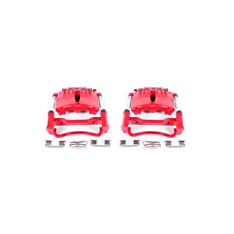 Power Stop 99-02 Ford Mustang Front Red Calipers w/Brackets - Pair - 0