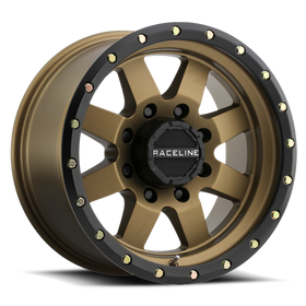 Raceline 935BZ Defender 17x9in / 6x139.7 BP / 0mm Offset / 107.95mm Bore - Bronze Wheel