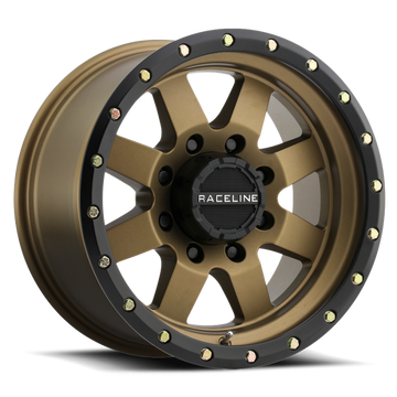 Raceline 935BZ Defender 17x9in / 6x139.7 BP / 0mm Offset / 107.95mm Bore - Bronze Wheel